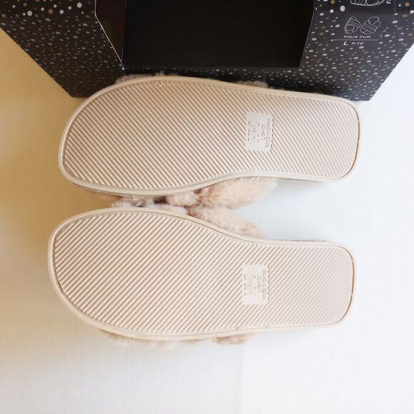 NIB Arch Support Foam Faux Fur Super Soft Crossband Slippers XL 11-12 - Picture 5 of 6